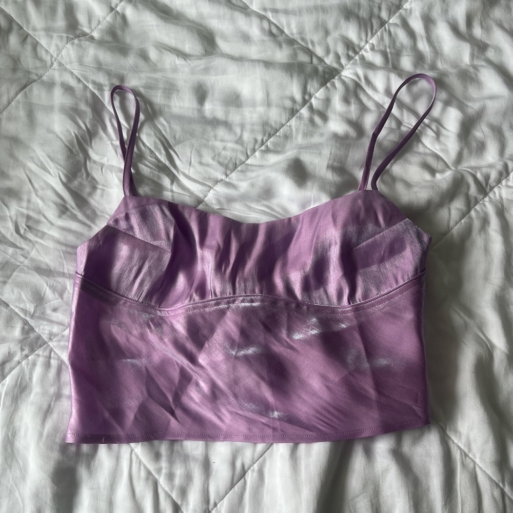 lilac satin princess polly tank top